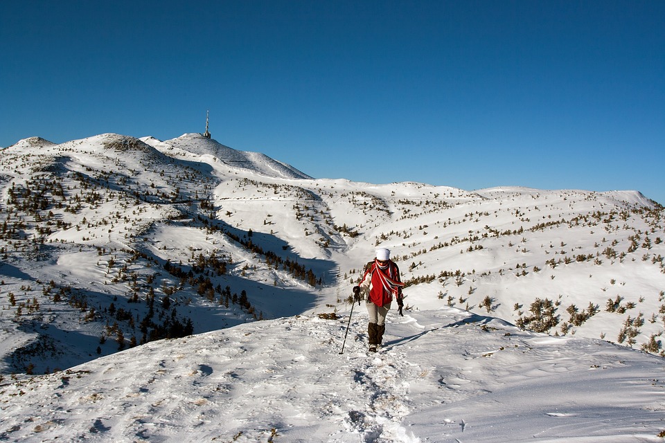 nieve a pie